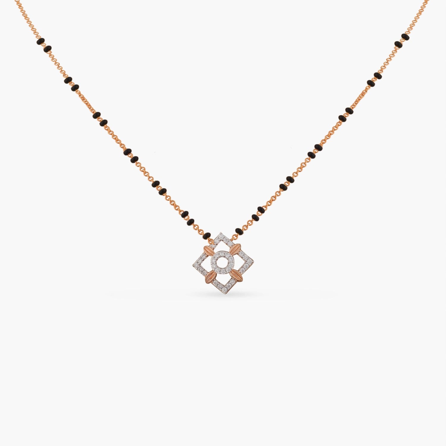 Timeless CZ Charm Silver Mangalsutra