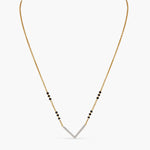 Necklaces V Shape Elegant Charm CZ Silver Mangalsutra