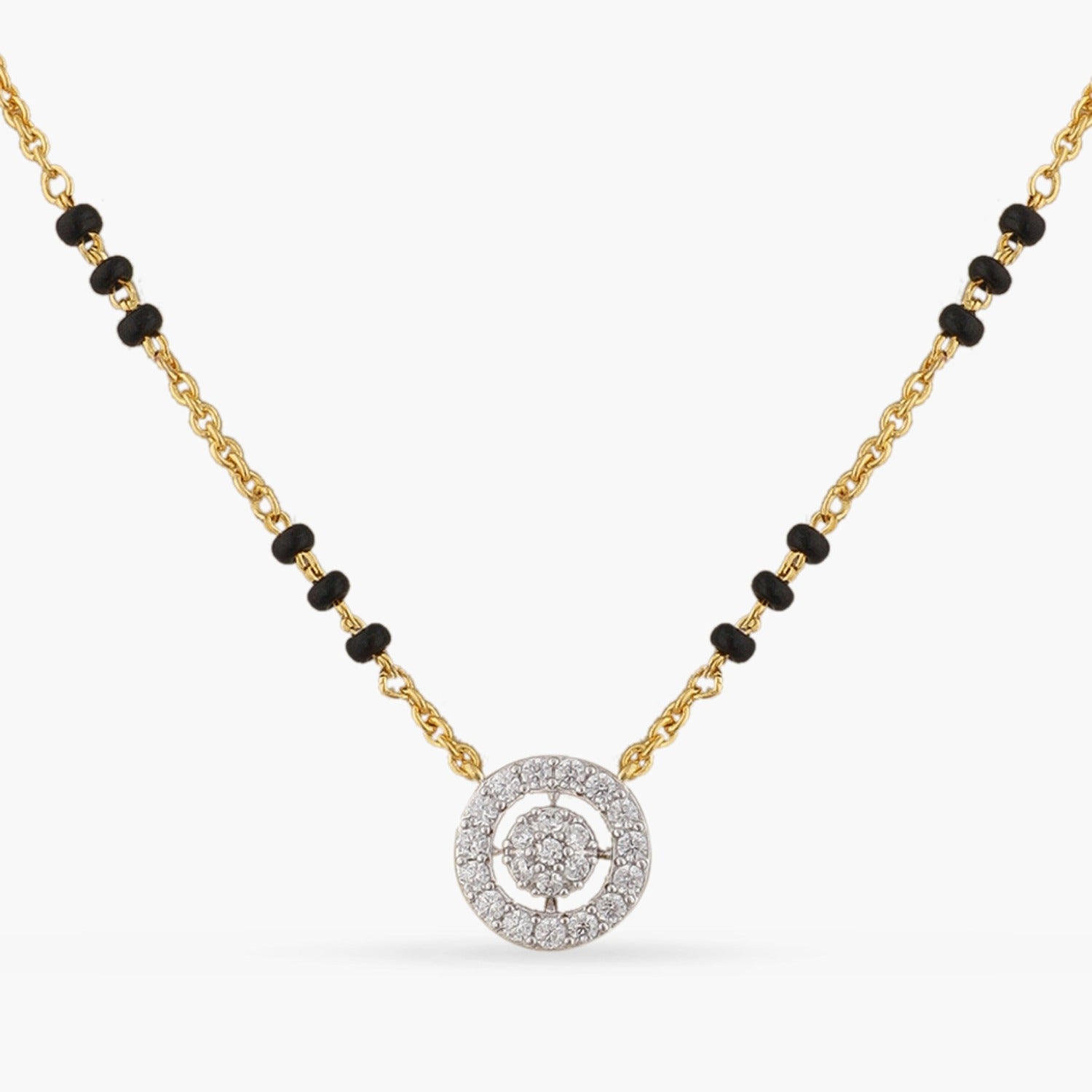 Necklaces Forever Elegant CZ Silver Mangalsutra