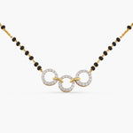 Three Linked Rings CZ Silver Mangalsutra