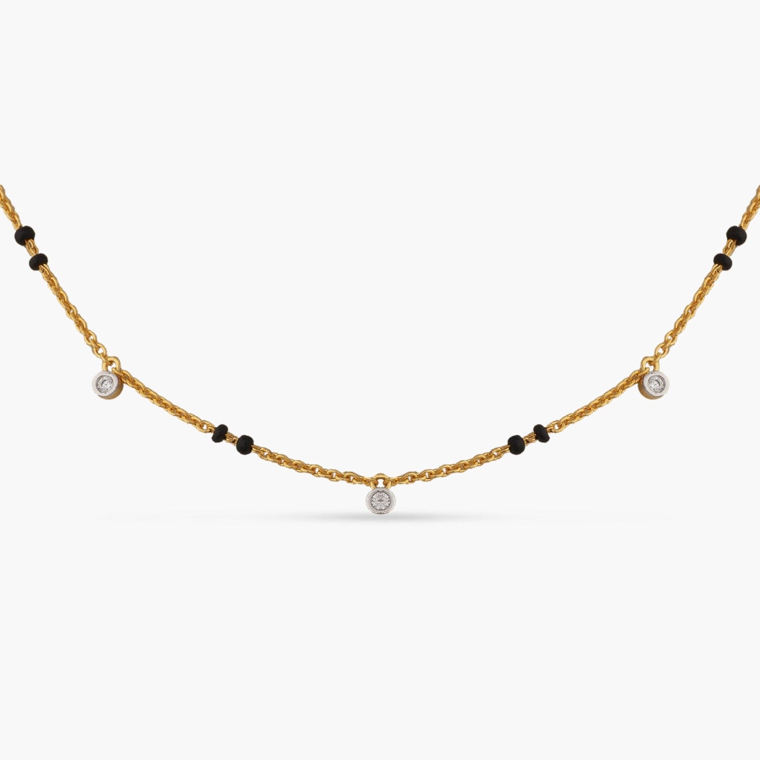 Dainty CZ Charms Silver Mangalsutra