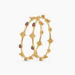 Bangles Matsya Single Line Silver Bangles