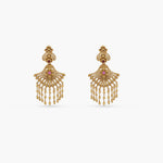 Swara Floral Frill Silver Hasli Necklace Set