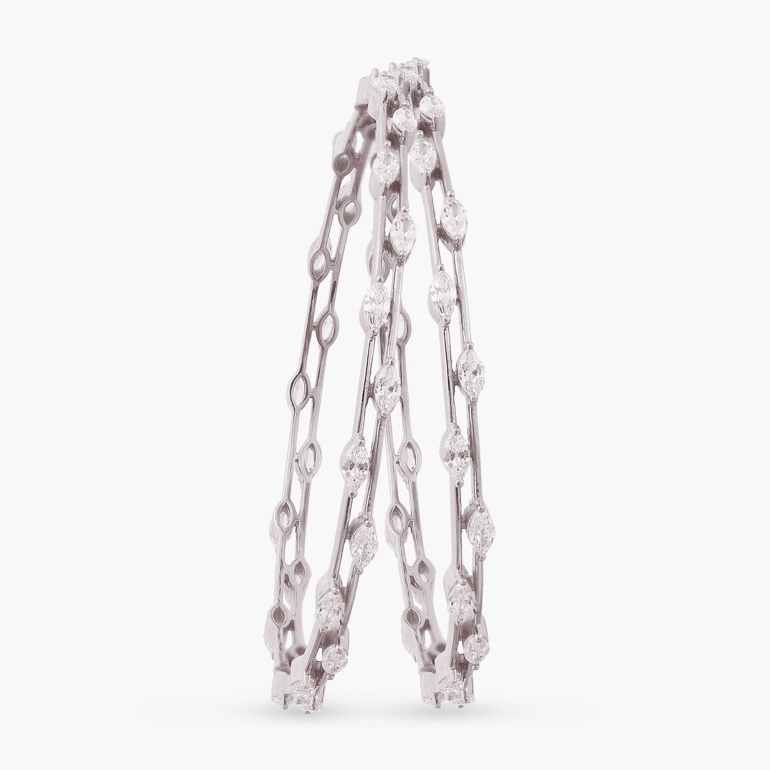 Bangles Dhuni CZ Silver Bangles