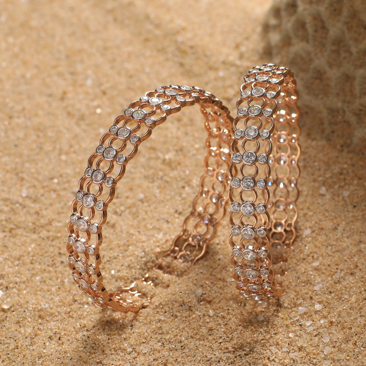 Bangles Eshana CZ Silver Bangles