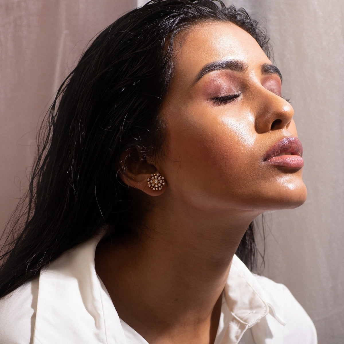 Earrings Nakshatra Silver CZ Stud Earrings