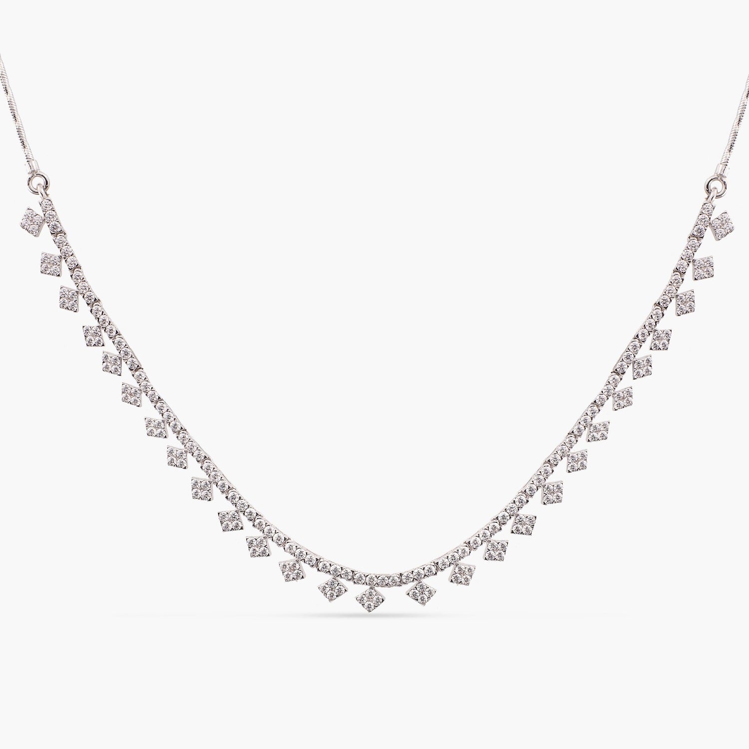 Necklaces Angelic CZ Silver Necklace