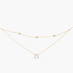 Necklaces Sparkle CZ Minimal Layered Silver Necklace