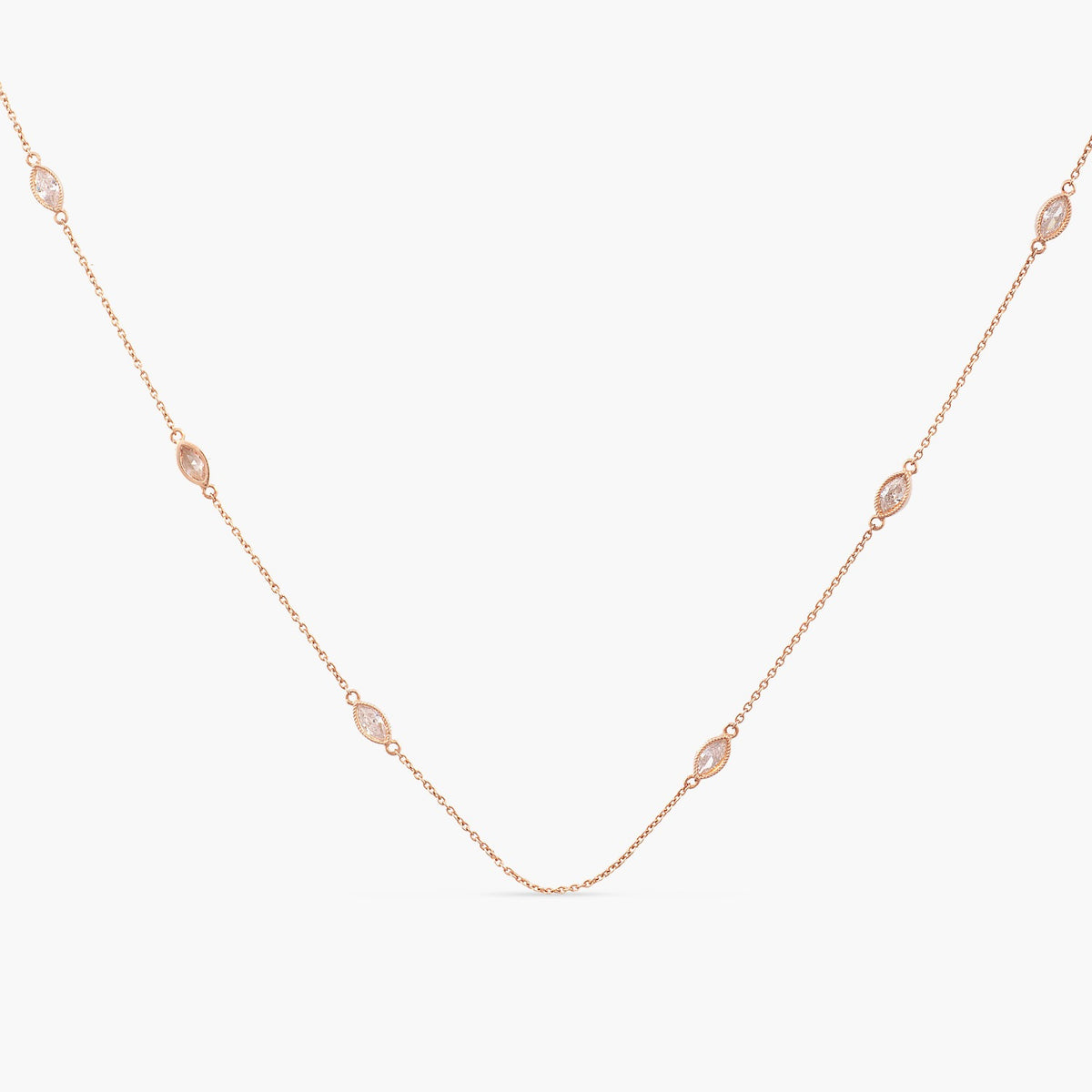 Mira CZ Silver Necklace