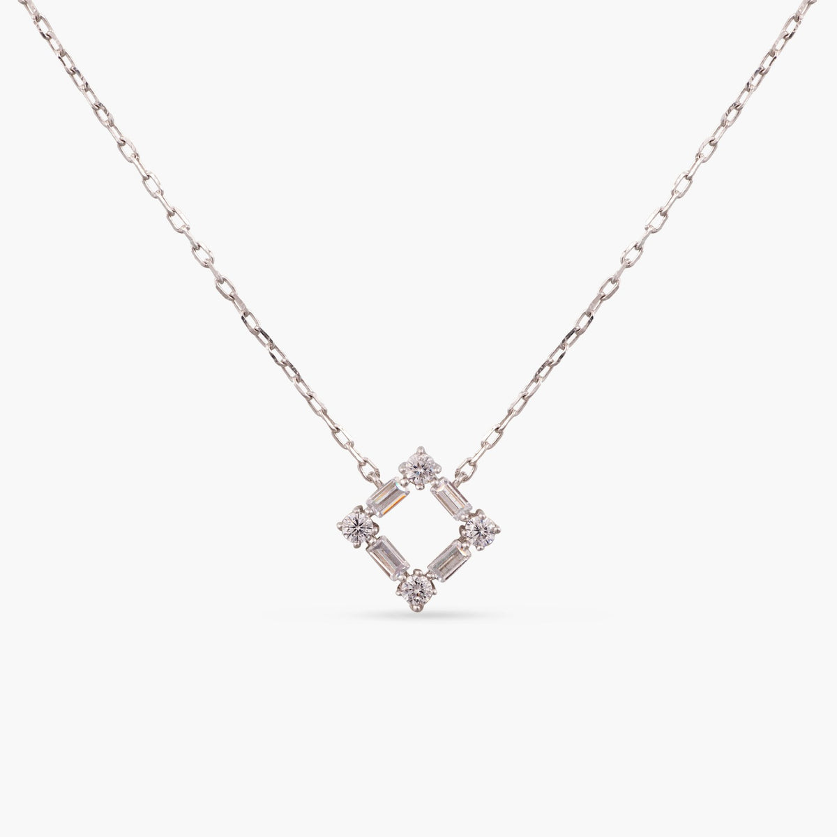 Amelia CZ Silver Chain Pendant