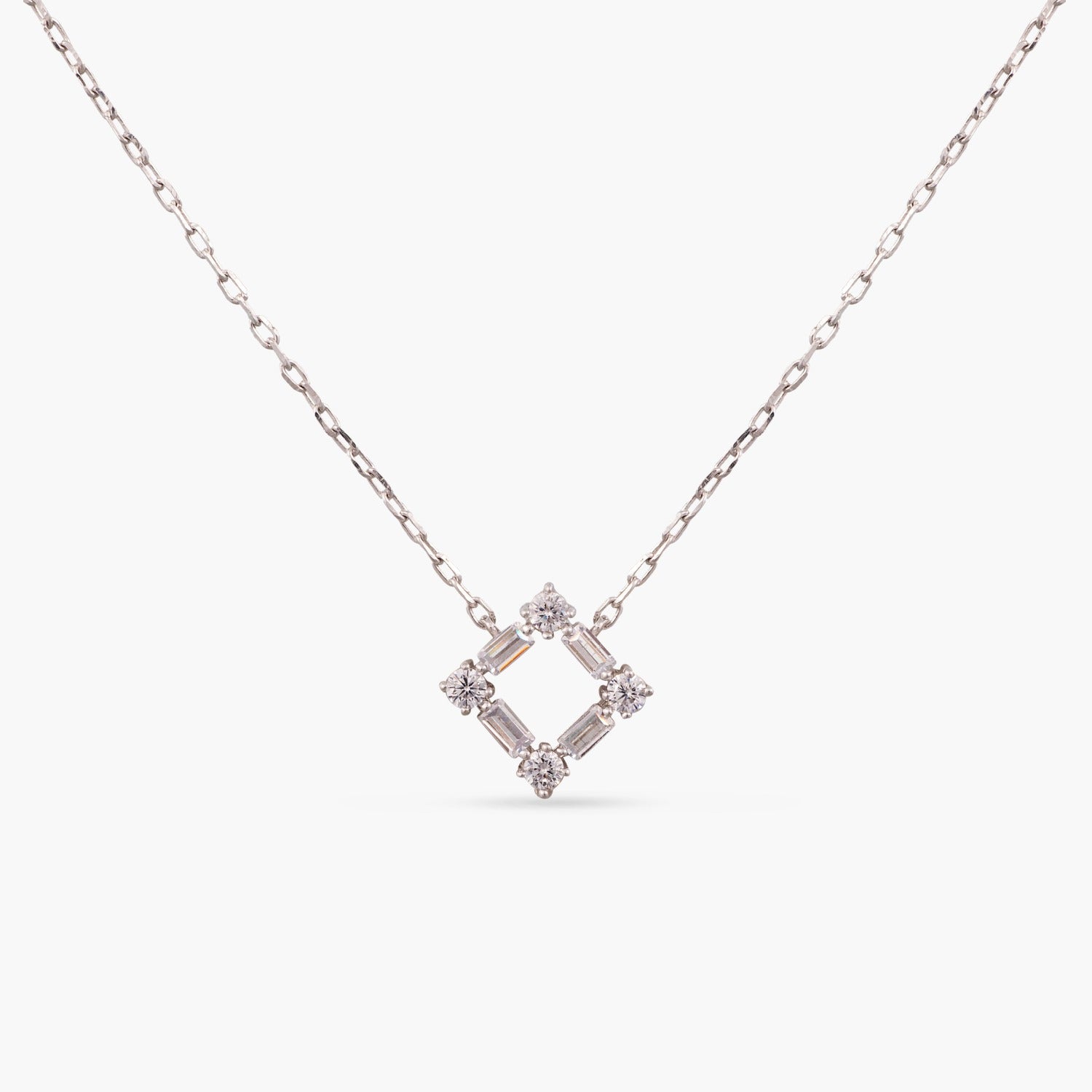 Amelia CZ Silver Chain Pendant