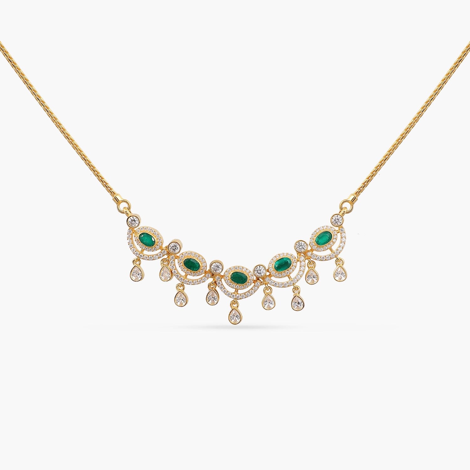 Necklaces Anya CZ Silver Pendant Necklace
