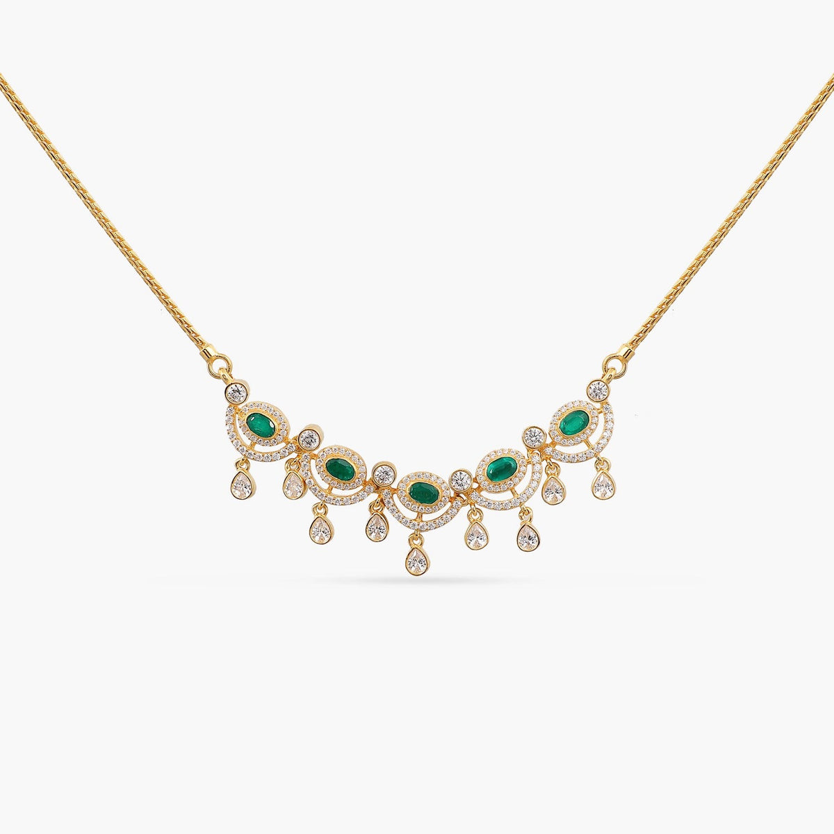 Necklaces Anya CZ Silver Pendant Necklace