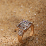 Chestnut CZ Silver Finger Ring