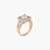 Chestnut CZ Silver Finger Ring