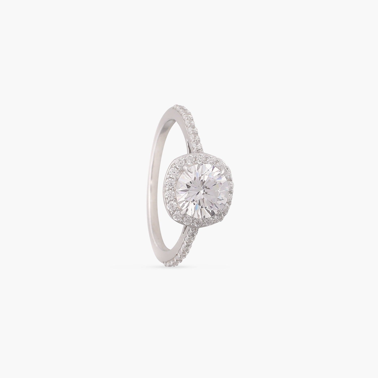 Mother of Sparkle CZ Silver Finger Ring