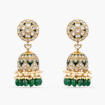 Earrings Khandika Polki Jadau Silver Jhumki Earrings