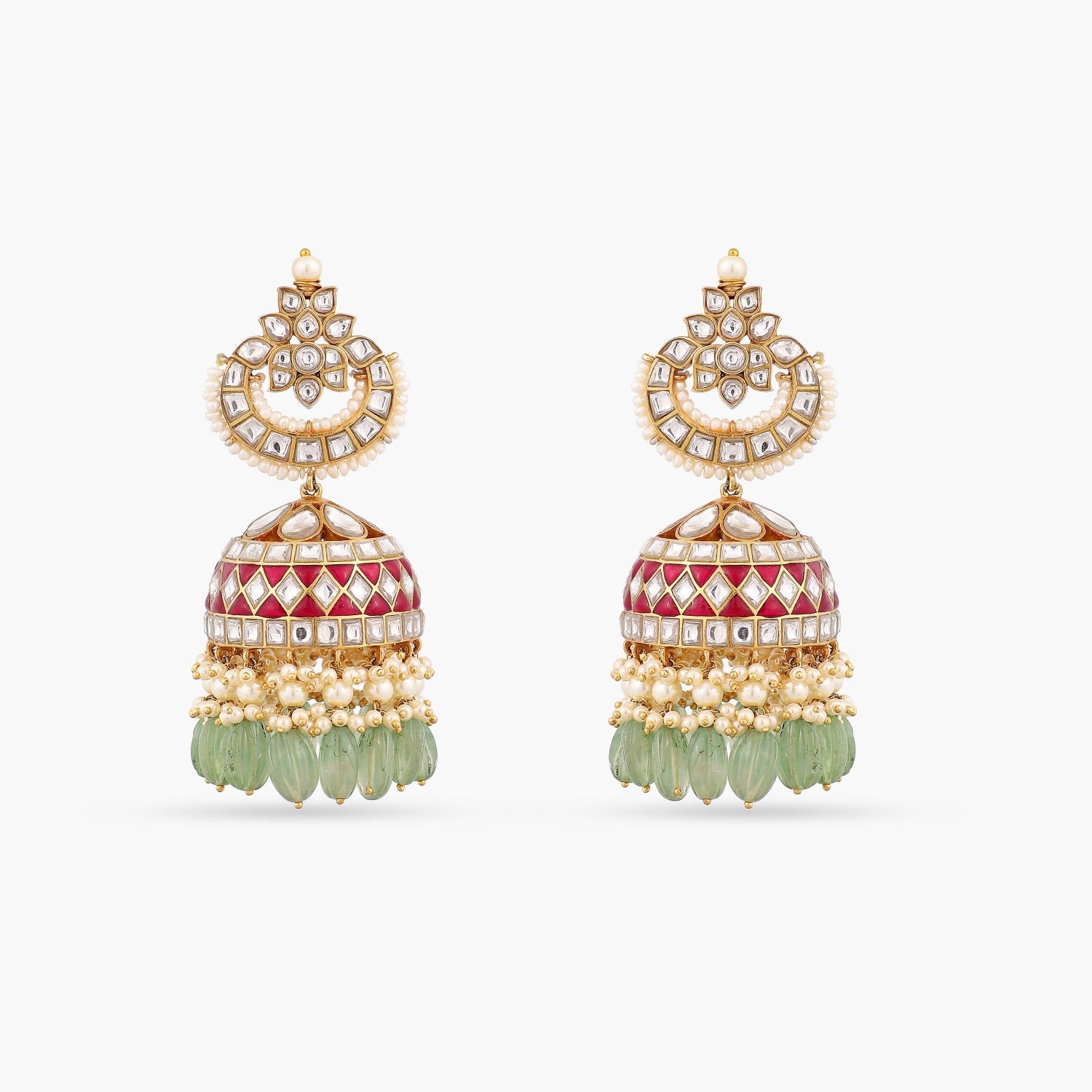 Earrings Shukti Jadau Silver Jhumki Earrings