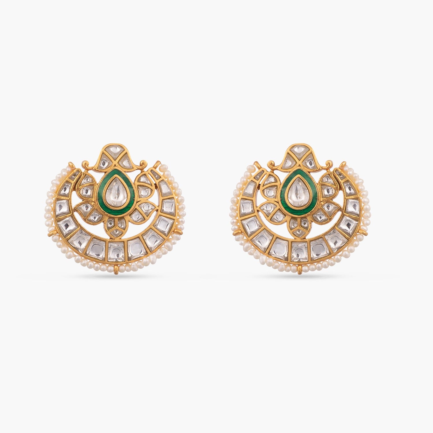 Earrings Kamalika Jadau Silver Earrings