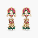Earrings Sirisha Jadau Silver Jhumka Earrings