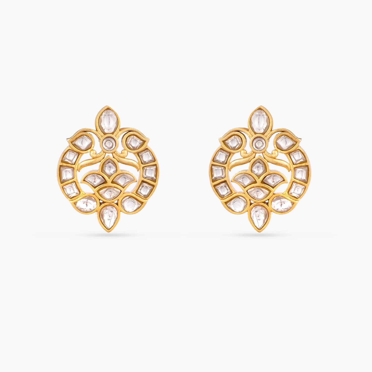 Earrings Mayra Polki Silver Stud Earrings