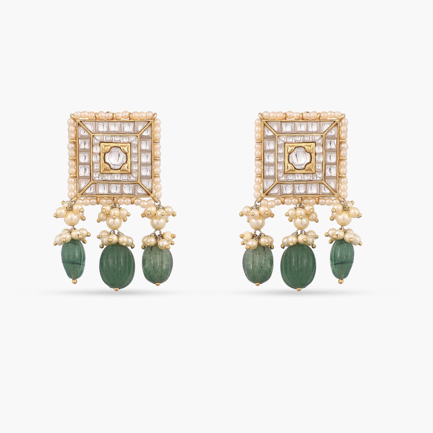 Earrings Charuthi Jadau Silver Earrings