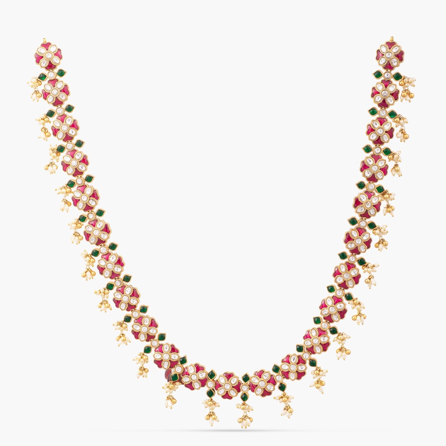 Necklaces Srajas Kempu Jadau Silver Necklace