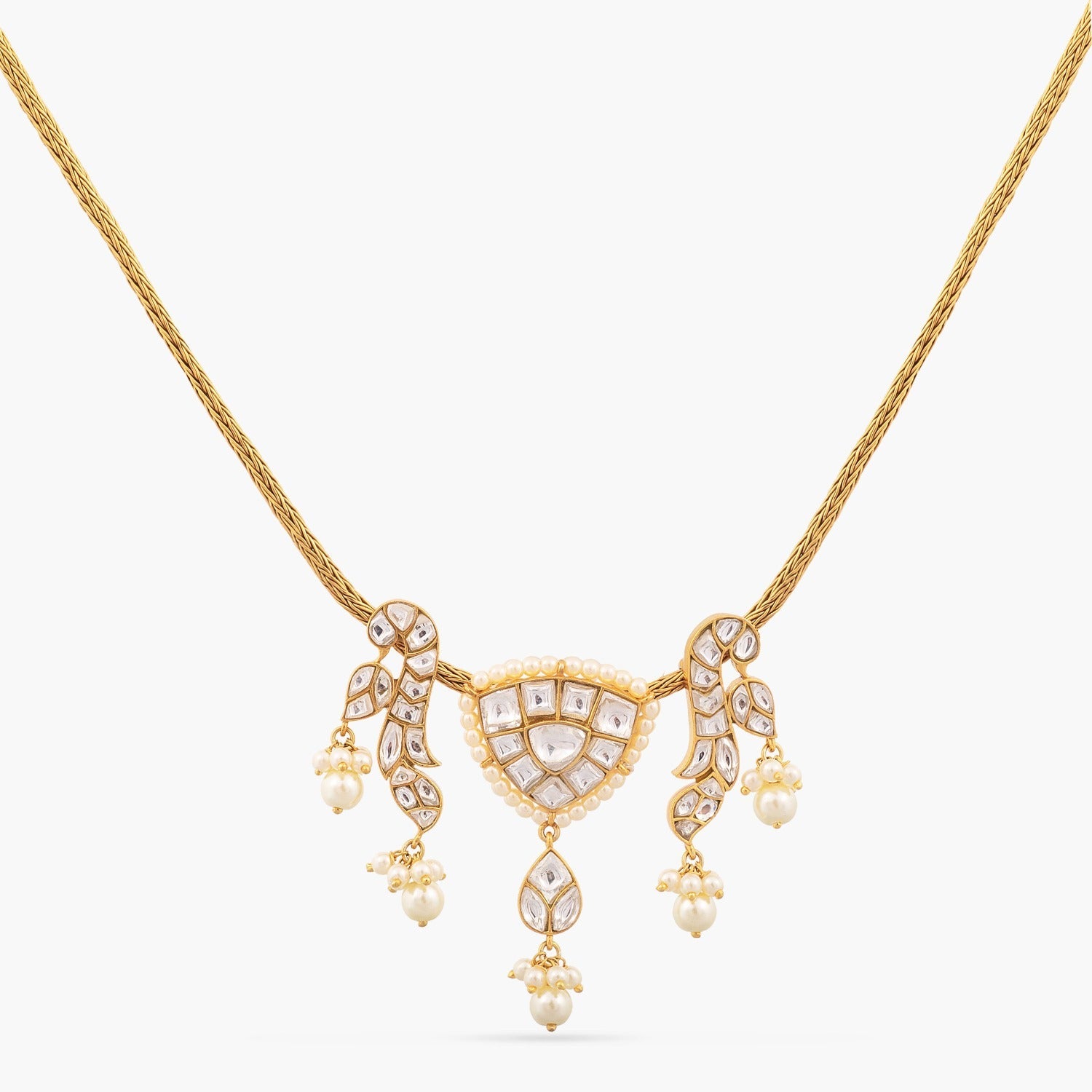 Necklaces Maruka Mayur Silver Pendant Necklace