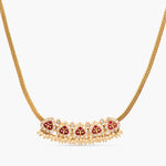 Necklaces Maugdha Enamel Jadau Silver Pendant Necklace