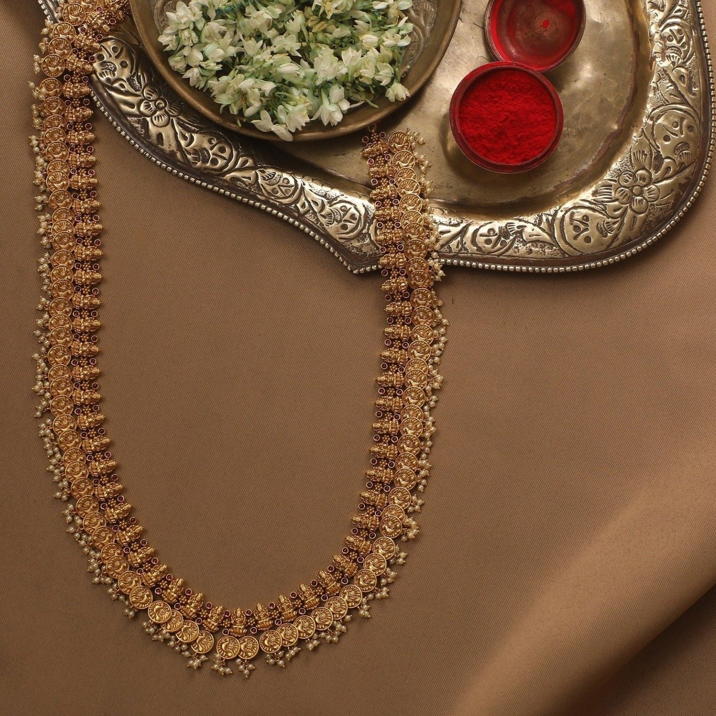 Hiranmayi Antique Nakshi Silver Necklace