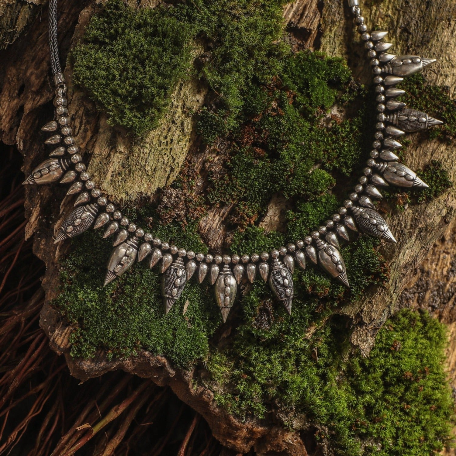 Zobha Tribal Silver Necklace