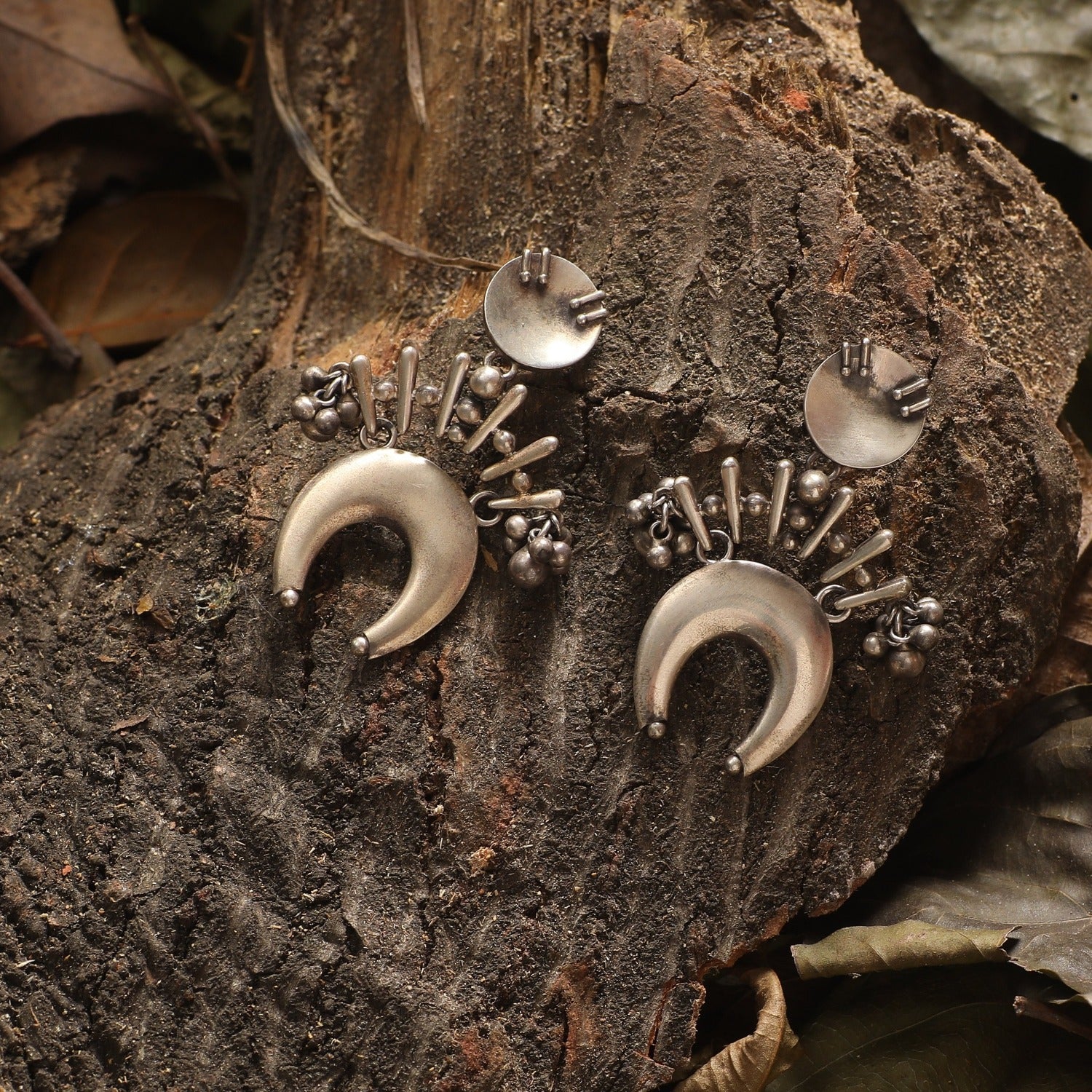 Shavasti Tribal Silver Earrings