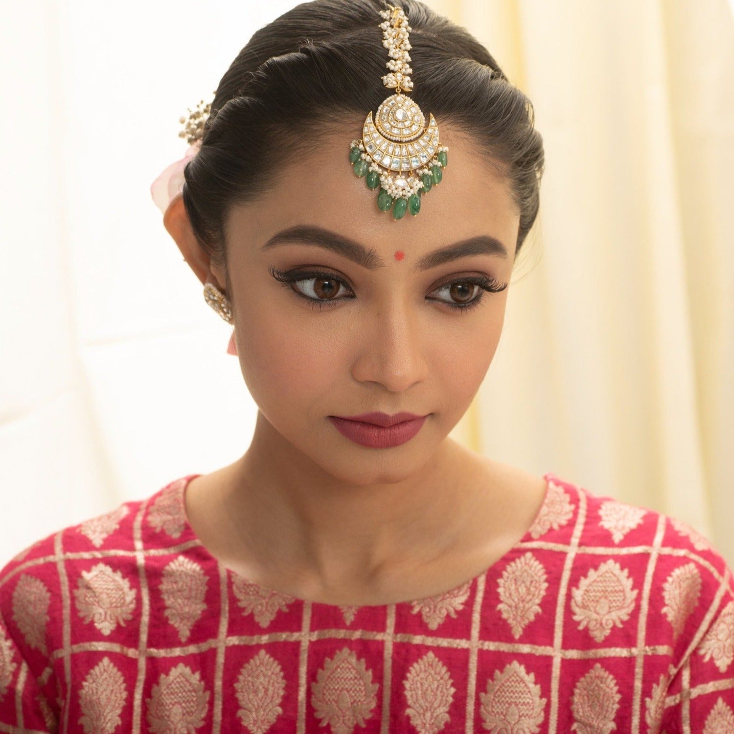 Hair Accessories Vihasta Jadau Silver Maangtika