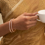 Bangles Geetika CZ Silver Bangles