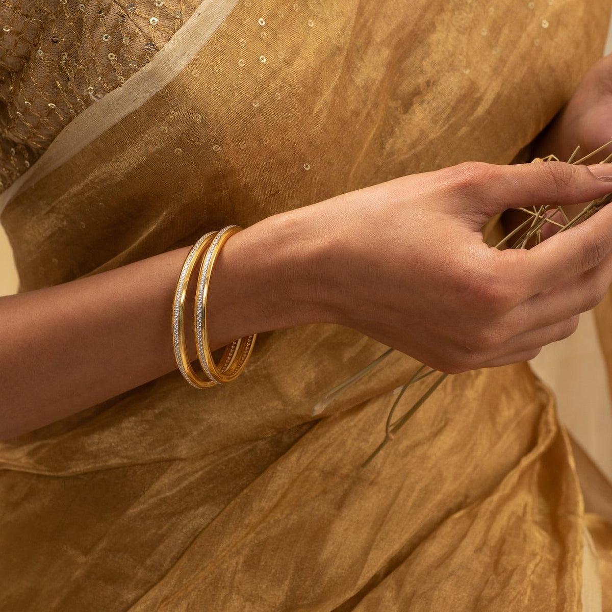 Bangles Amelia Delicate CZ Silver Bangles