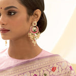 Earrings Nipuna Jadau Silver Chaandbali Earrings
