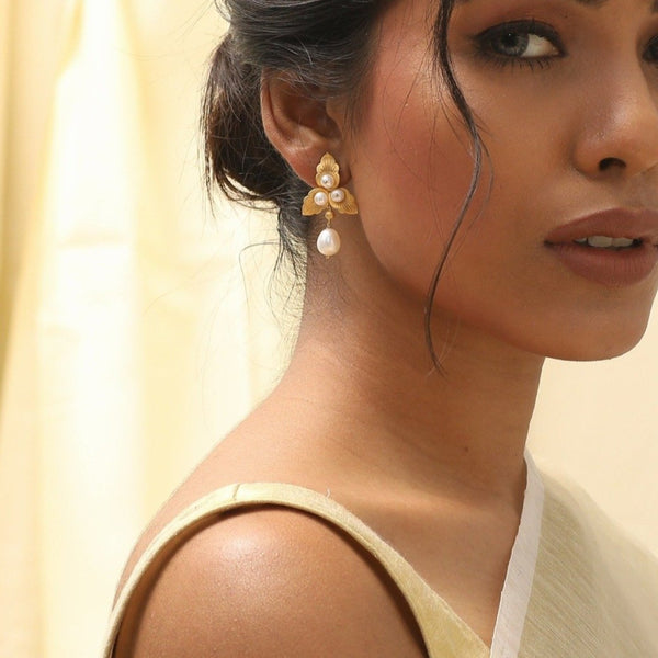 Buy Alana Pearl Silver Drop Earrings By Paksha | 925 Silver