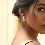 Bella Pearl Ode to Geometry Silver Earrings