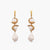 Double Pearl Baroque Silver Earrings