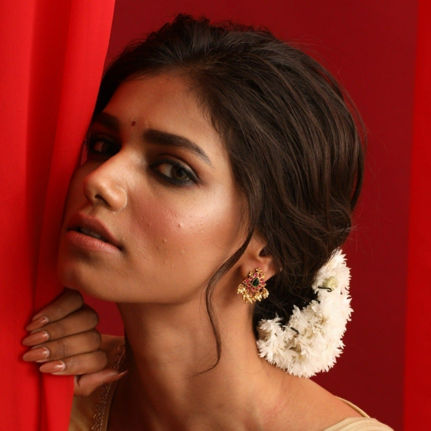 Earrings Shrinika Kempu Jadau Silver Earrings