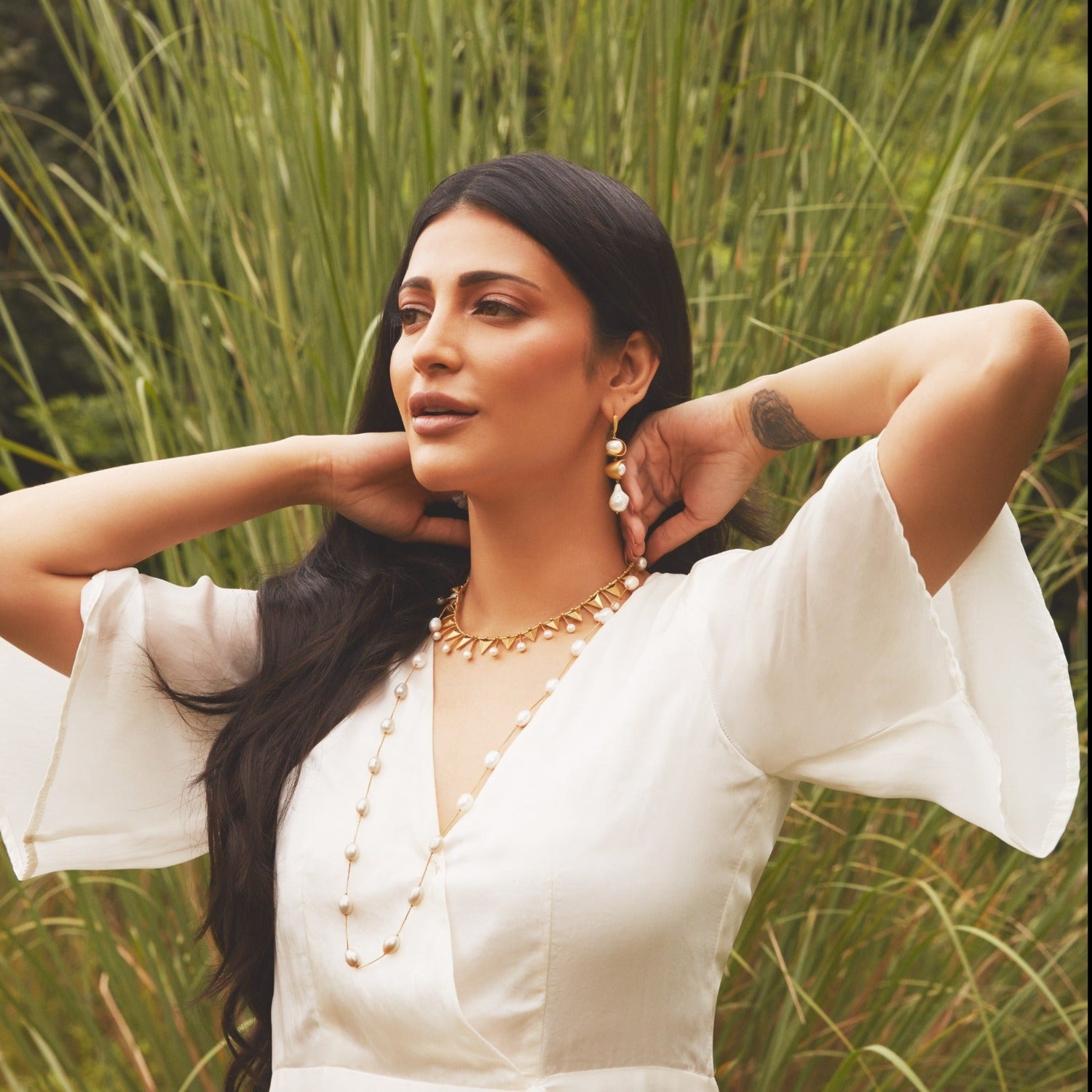 Necklaces Delicate Pearl Silver Strand